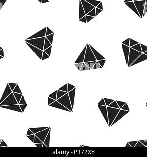 Diamant Juwel Juwel icon nahtlose Muster Hintergrund. Geschäftskonzept Vector Illustration. Schmuck brilliant Edelstein symbol Muster. Stock Vektor