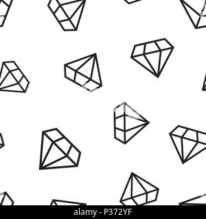 Diamant Juwel Juwel icon nahtlose Muster Hintergrund. Geschäftskonzept Vector Illustration. Schmuck brilliant Edelstein symbol Muster. Stock Vektor