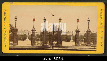 . Eingang zum Jackson Square, New Orleans, La. Alternative Titel: amerikanische Landschaft, 448. Abdeckung: 1868?-1890?. Quelle Impressum: 1868?-1890?. Digitale Element veröffentlicht. 6-16 2005; 2-12-2009 aktualisiert. 97 Eingang zum Jackson Square, New Orleans, La, von Robert N. Dennis Sammlung von stereoskopische Ansichten Stockfoto