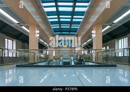 Xiamen, China - Jan 06, 2018: die U-Bahn am Jimei Schule Dorf Station Stockfoto