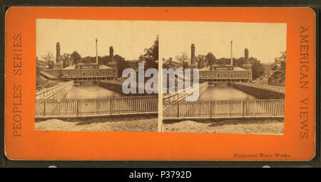 . Fairmount Wasser funktioniert. Alternative Titel: Amerikanische Ansichten, Völker'-Serie. Abdeckung: 1860?-1910?. Quelle Impressum: 1860?-1910?. Digitale Element veröffentlicht 8-31 2005; 2-13-2009 aktualisiert. 100 Fairmount Wasser arbeitet, von Robert N. Dennis Sammlung von stereoskopische Ansichten 2. Stockfoto