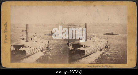 104 Fähre zum Hafen, von Robert N. Dennis Sammlung von stereoskopische Ansichten Stockfoto