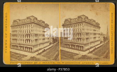 . Feld, Senior & Co (später Marshall Field) Gebäude. Alternative Titel: Blick auf Chicago. Vor und nach dem Brand. Abdeckung: 1865?-1920?. Quelle Impressum: 1865?-1920?. Digitale Element veröffentlicht 3-9 2006; 2-12-2009 aktualisiert. 104 Feld, Leiter &Amp; Co. (später Marshall Field) Gebäude, von J. Bullock Stockfoto