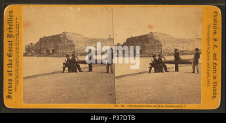 . Fort Sumter Sumpter [] von der Bar. Charleston, S.C. Alternative Titel: Szenen der Großen Rebellion. 335. Erstellt: 1865. Abdeckung: 1861?-1903. Quelle Impressum: 1861?-1903. Digitale Element veröffentlicht 6-30 2005; 4-23-2009 aktualisiert. 109 Fort Sumpter (Sumter) von der Bar. Charleston, S. C, von Soule, John P., 1827-1904 Stockfoto
