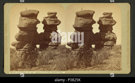 . Der Garten der Götter. Siamesische Zwillinge. Alternative Titel: Colorado Ansichten. Manitou und Umgebung. 42. Abdeckung: 1865?-1925. Quelle Impressum: 1865?-1925.. Digitale Element veröffentlicht 10-28-2005; 2-13-2009 aktualisiert. 117 Der Garten der Götter. Siamesische Zwillinge, von Thurlow, J., 1831-1878 Stockfoto
