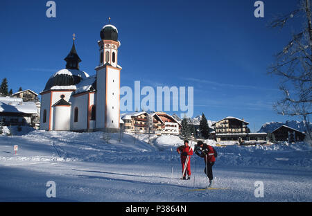 Seefeld, Österreich, Seekirche Heilig Kreuz Stockfoto