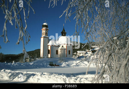 Seefeld, Österreich, Seekirche Heilig Kreuz Stockfoto