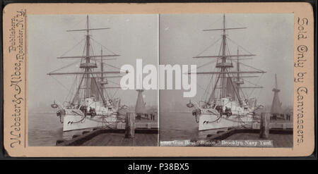 135 Gun Boot "Boston", "Brooklyn Navy Yard, von Robert N. Dennis Sammlung von stereoskopische Ansichten Stockfoto