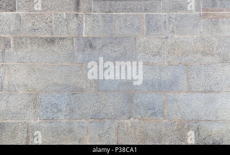 Full Frame Hintergrund eines alten und alten Mauer aus Stein Blöcke Stockfoto