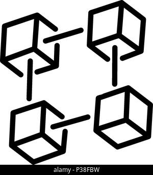 Logo blockchain isoliert. Logo für Business und Finanzen. Stock Vektor