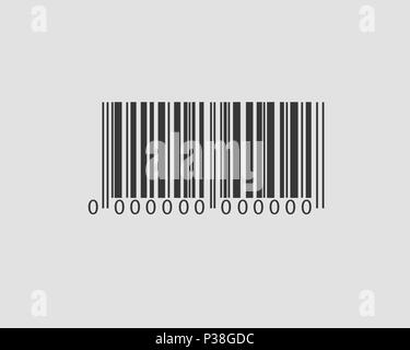 Null Barcode. Vector Illustration. Auf einem weißen Hintergrund. Stock Vektor