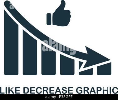 Wie verringern das Symbol Grafik. Mobile App, Druck, Web site Symbol. Einfaches Element singen. Monochrome wie Verringern das Symbol Grafik Illustration. Stock Vektor