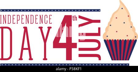 Happy Independence Day. Juli 4. Stock Vektor