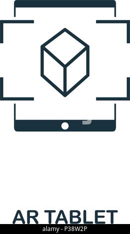 Ar Tablet-Symbol. Mobile App, Druck, Web site Symbol. Einfaches Element singen. Monochrome Ar Tablet Symbol Abbildung. Stock Vektor