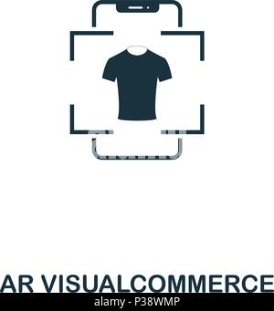 Ar Visualcommerce Symbol. Mobile App, Druck, Web site Symbol. Einfaches Element singen. Monochrome Ar Visualcommerce Symbol Abbildung. Stock Vektor