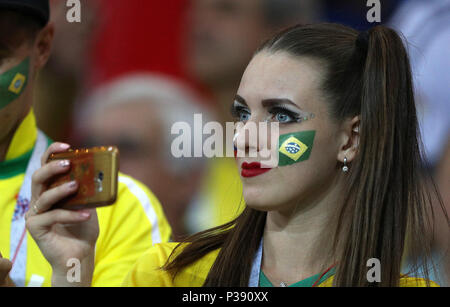 Rostov, Russland. 17 Juni, 2018. Brasilien VS SCHWEIZ - Ventilator während der Partie zwischen Brasilien und der Schweiz für die WM 2018 an der Arena in Rostow Rostow-am-Don, Russland. (Foto: Rodolfo Buhrer/La Imagem/Fotoarena) Credit: Foto Arena LTDA/Alamy leben Nachrichten Stockfoto