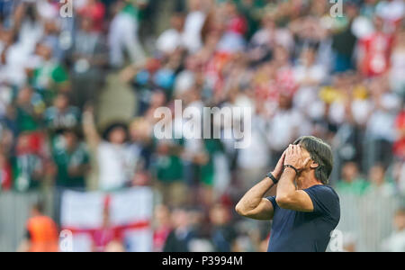 Moskau, Russland. 17 Jun, 2018. Deutschland - Mexiko, Fußball, Moskau, 17. Juni 2018 DFB-headcoach Joachim Jogi Löw, Löw, Deutschland - Mexiko 0-1 FIFA WM 2018 Russland, Gruppe F, Saison 2018/2019, Juni 17, 2018 L u z h n i k i Stadion in Moskau, Russland. © Peter Schatz/Alamy leben Nachrichten Stockfoto