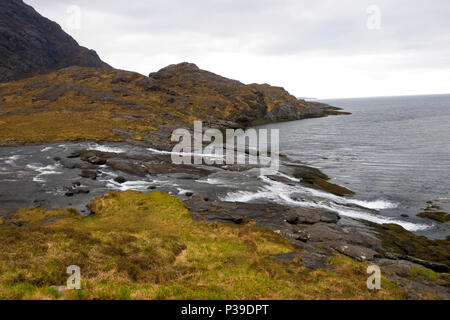 Scavaig Fluss oder Fluss Coruisk Cuilin Berge Insel Skey Stockfoto