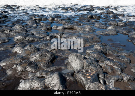 Strand La Arena, Puerto de Santiago, Teneriffa, Kanarische Inseln, Spanien Stockfoto