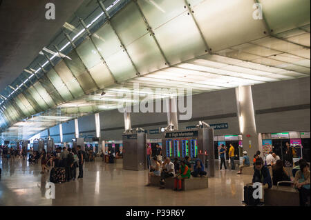 Singapur, Republik Singapur, der U-Bahn Station am Flughafen von Singapur Stockfoto