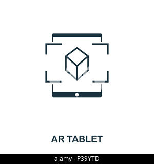 Ar Tablet-Symbol. Mobile App, Druck, Web site Symbol. Einfaches Element singen. Monochrome Ar Tablet Symbol Abbildung. Stockfoto