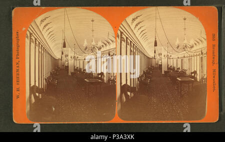 . Innenansicht, möglicherweise von einem Dampfschiff. Abdeckung: 1870?-1900?. Quelle Impressum: 1870?-1900?. Digitale Element veröffentlicht 1-28 2006; 2-12-2009 aktualisiert. 158 Innenansicht, möglicherweise von einem Dampfschiff, von W. H. Sherman Stockfoto