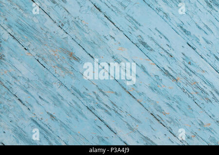 Rau und schäbig Holz Muster mit Peeling blaue Farbe Stockfoto