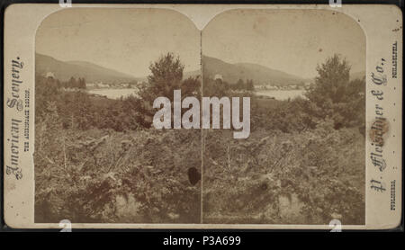 . Lake George - Caldwell. Alternative Titel: amerikanische Landschaft, die Adirondack Region. Abdeckung: [1860?-1895?]. Quelle Impressum: [1860?-1895?]. Digitale Element veröffentlicht 6-14 2006; 2-11-2009 aktualisiert. 165 Lake George - Caldwell, von Robert N. Dennis Sammlung von stereoskopische Ansichten Stockfoto