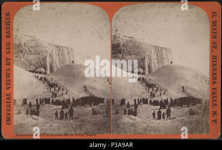 154 momentane Sicht der Ice Mountain und Eis Brücke, Niagara, von Barker, George, 1844-1894 Stockfoto