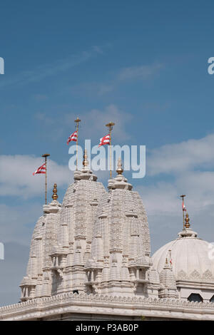 Shri Swaminarayan, Hindu Tempel, Neasden, London, Vereinigtes Königreich Stockfoto