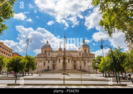 Rom, Italien, 29. Juni 2017: die Basilika von Santa Maria Maggiore in Rom in einem Sommer sonnigen Tag Stockfoto