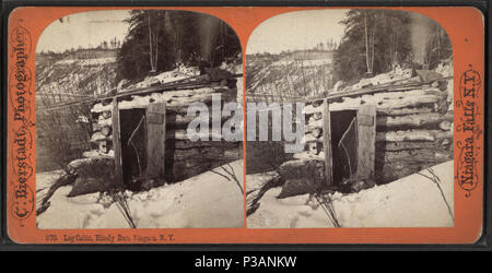 172 Log Cabin, blutige, Niagara, N.Y, von Robert N. Dennis Sammlung von stereoskopische Ansichten Stockfoto