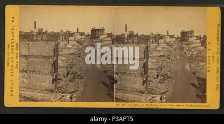 175 Die Suche nach Austausch von Fore Street, Custom House und das Rathaus in der Entfernung, von John S. Soule 9. Stockfoto