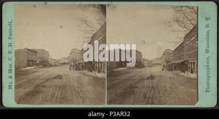 . Blick nach Westen, Main Street, Waterloo, NY Erstellt: Ca. 1880. Abdeckung: [1865?-1885?]. Quelle Impressum: [1865?-1885?]. Digitale Element veröffentlicht 4-12 2006; 2-11-2009 aktualisiert. 176 Blick nach Westen, Main Street, Waterloo, N.Y, Herr &Amp; Frau C.V.D. Cornell Stockfoto