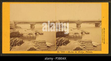 185 Market Street Bridge, Philadelphia, von Robert N. Dennis Sammlung von stereoskopische Ansichten Stockfoto