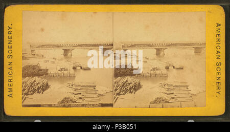 . Market Street Bridge, Philadelphia, Pa. Alternative Titel: Amerikanische Landschaft. Abdeckung: 1865?-1907. Quelle Impressum: 1865?-1907.. Digitale Element veröffentlicht 12/30-2005; 2-13-2009 aktualisiert. 185 Market Street Bridge, Philadelphia, Pa, von Robert N. Dennis Sammlung von stereoskopische Ansichten Stockfoto