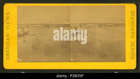 . Fräulein River Bridge in St. Louis, MO. Alternative Titel: Amerikanische Ansichten; Standard Serie. Abdeckung: 1873-1909. Quelle Impressum: 1873-1909. Digitale Element veröffentlicht 6-15 2005; 2-13-2009 aktualisiert. 193 Fräulein River Bridge in St. Louis, Missouri, von Robert N. Dennis Sammlung von stereoskopische Ansichten Stockfoto
