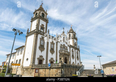 Igreja da Misericórdia - Die Kirche der Barmherzigkeit - in Viseu, Portugal. Stockfoto