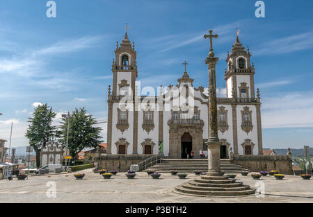 Igreja da Misericórdia - Die Kirche der Barmherzigkeit - in Viseu, Portugal. Stockfoto