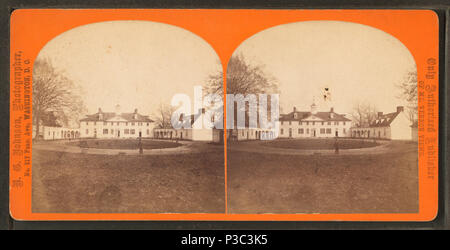 . Mt. Vernon Mansion, West, oder das Original vor. Veröffentlicht: c 1880. Abdeckung: 1880. Quelle Impressum: Mount Vernon, Va.: Mt. Vernon Association, 1880. Digitale Element veröffentlicht 6-14 2006; 2-13-2009 aktualisiert. 201 Mt. Vernon Mansion, West, oder original Front, von N. G. Johnson 3. Stockfoto