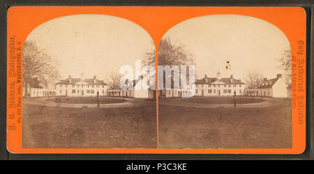 201 Mt. Vernon Mansion, West, oder original Front, von N. G. Johnson 3. Stockfoto