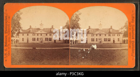 201 Mt. Vernon Mansion, West, oder original Front, von N. G. Johnson Stockfoto