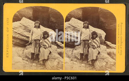 205 Navajo brave und seine Mutter, die von O'Sullivan, Timothy H., 1840-1882 3. Stockfoto