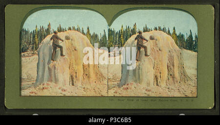 206 in der Nähe von Lone Star Geyser Kegel, Y. N. P, von Robert N. Dennis Sammlung von stereoskopische Ansichten Stockfoto