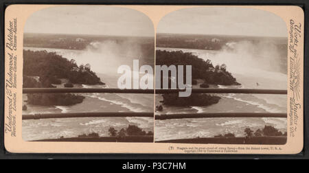 211 Niagara und es ist grand Wolke von steigenden Spray, aus dem fernen Turm, U.S.A, von Underwood&amp; Underwood 2 Stockfoto