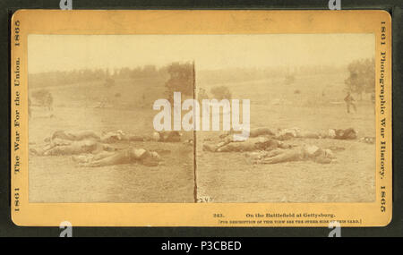 222 Auf dem Schlachtfeld bei Gettysburg. (Union tot.), von Taylor&amp; Huntington Stockfoto