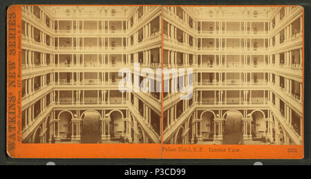 227 Palace Hotel, Innenansicht, S. F, durch Watkins, Carleton E., 1829-1916 Stockfoto