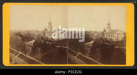 . Panoramablick vom Turm, Süden suchen. Alternative Titel: Bristol, R.I. Ansichten. Erstellt: 1865. Abdeckung: [1865]. Quelle Impressum: 1860?-1885?. Digitale Element veröffentlicht 1-25 2006; 5-18-2009 aktualisiert. 229 Panorama vom Turm, Blick nach Süden, von Robert N. Dennis Sammlung von stereoskopische Ansichten Stockfoto