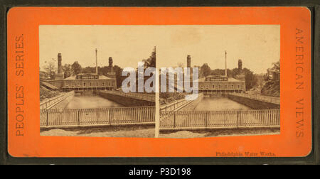 . Philadelphia Wasser funktioniert. Alternative Titel: Amerikanische Ansichten, Völker'-Serie. Abdeckung: 1860?-1910?. Quelle Impressum: 1860?-1910?. Digitale Element veröffentlicht 8-31 2005; 2-13-2009 aktualisiert. 235 Philadelphia Wasser arbeitet, von Robert N. Dennis Sammlung von stereoskopische Ansichten Stockfoto