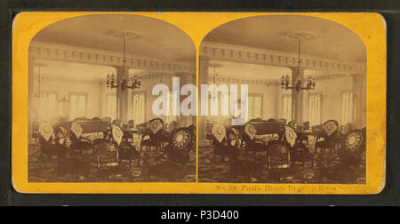 . Profil Haus, Salon. Abdeckung: 1865?-1890?. Quelle Impressum: Littleton, N.H. : Kilburn Brüder, 1865?-1890?. Digitale Element veröffentlicht 4-12 2006; Aktualisiert im 2-23 2010. 244 Profil Haus, Salon, von Kilburn Brüder Stockfoto